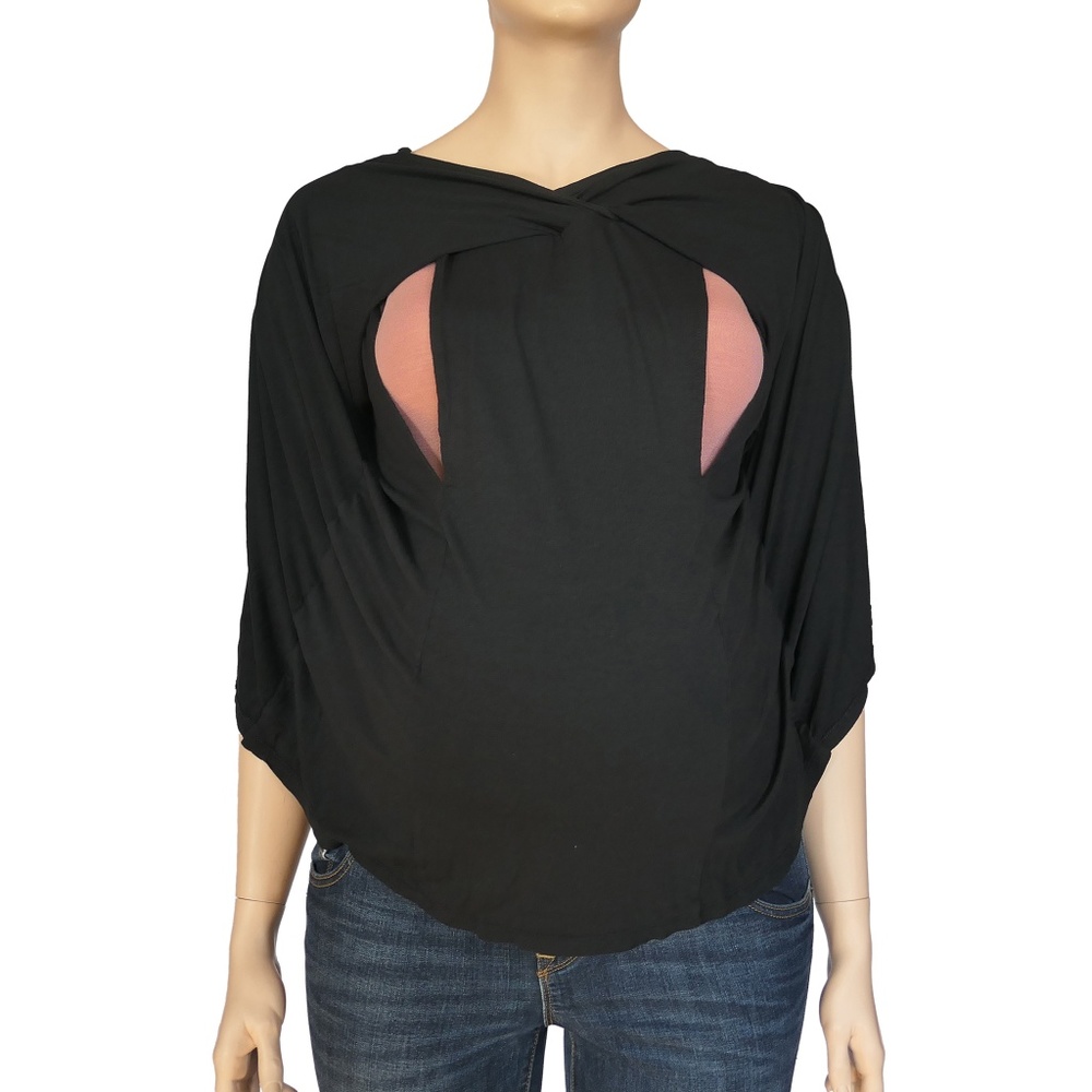 XL Black Short Sleeve Nursing Old Navy T-Shirt